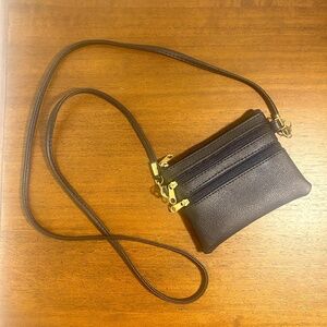 Black Crossbody Coin Purse